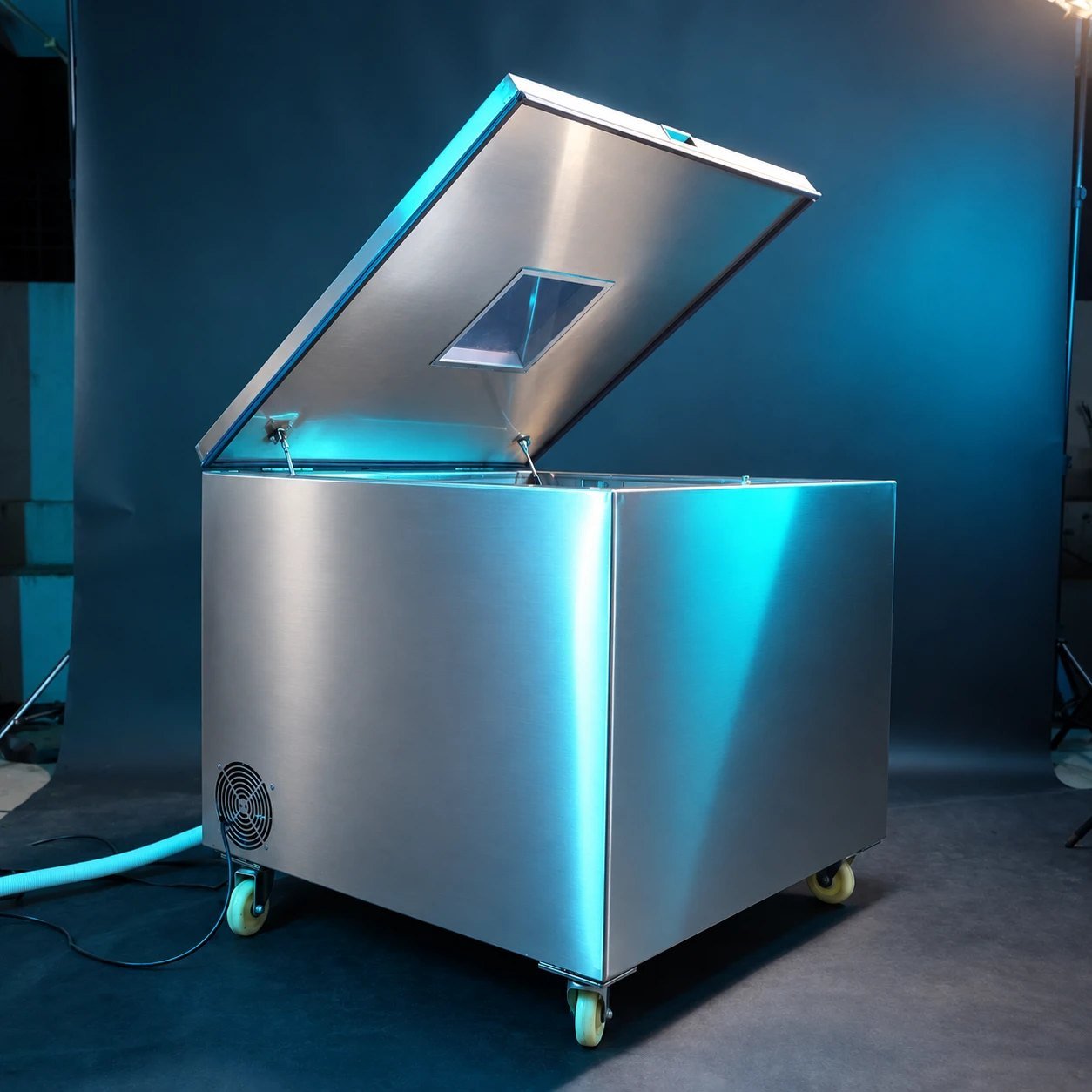Ozyntha food decontamination unit with lid open